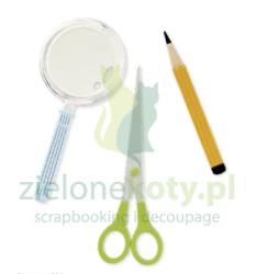 Wykrojnik Spellbinders Field Notes Tools szkoła nożyczki lupa ołówek 