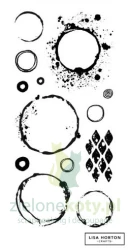 Stempel Lisa Horton Crafts Muse & Maker Texture Spills plamy kółka