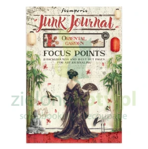 Zestaw papierów do scrapbookingu i dodatków Junk Journal A5 Stamperia  Oriental Garden Focus Points 