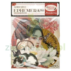 Dodatki papierowe die-cuts Stamperia Ephemera Oriental Garden samoprzylepne 