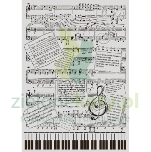 Szablon maska Stamperia ART stories A3 29x42 cm Symphony muzyka