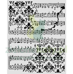 Szablon maska Stamperia 20x25cm Stamperia  Symphony Reliefy
