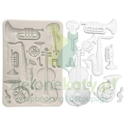 Forma foremka silikonowa Stamperia A5 Symphony instrumenty