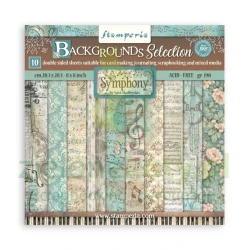 Zestaw papierów do scrapbookingu 20x20 Stamperia Symphony Backgrounds Selection 