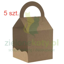 Torebka na exploding box 10cm kraft opakowanie na prezent 5 szt.