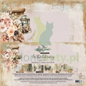 Zestaw papierów do scrapbookingu 30x30 Alchemy Of Art In the Library biblioteka książki
