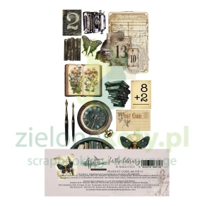 Zestaw papierów do scrapbookingu 15x30 Alchemy Of Art In the Library dodatki do wycinania biblioteka