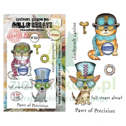 Stempel akrylowy AALL & Create Precision Paws pies kot steampunk