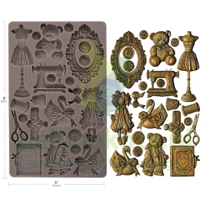 Forma foremka silikonowa Prima Buttons & keepsakes szycie vintage