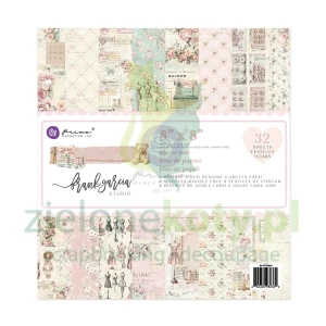 Zestaw papierów do scrapbookingu 20x20 Prima Marketing Buttons & Keepsakes 