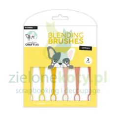  Narzędzie pędzle do tuszowania Studio Light Blending Brushes 2 cm 6 szt. żółte