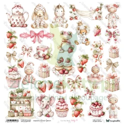 Papier do scrapbookingu 30x30 ScrapAndMe dodatki do wycinania Baby 11 dziecięce