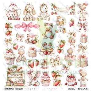 Papier do scrapbookingu 30x30 ScrapAndMe dodatki do wycinania Baby 11 dziecięce