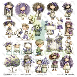 Papier do scrapbookingu 30x30 ScrapAndMe dodatki do wycinania Kids 1 dzieci