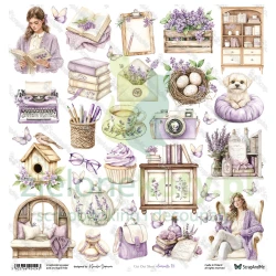 Papier do scrapbookingu 30x30 ScrapAndMe dodatki do wycinania Elementy 15 styl prowansalski 
