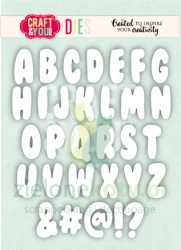 Wykrojnik Craft&You Bubble Alphabet bąbelkowy alfabet