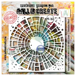 Szablon maska AALL & Create 15x15 cm Quantum Wheel koło mixed media