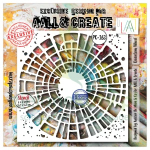 Szablon maska AALL & Create 15x15 cm Quantum Wheel koło mixed media