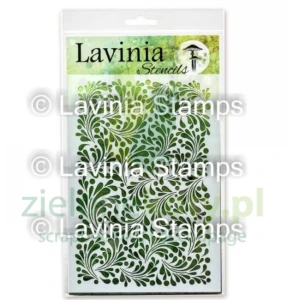 Szablon maska Lavinia Stamps 15x21 cm Feather Leaf liście tło