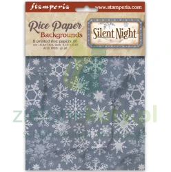 Papier ryżowy decoupage MINI Stamperia Silent Night Backgrounds A6 8 szt. tła