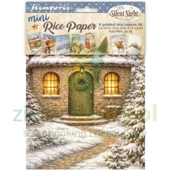 Papier ryżowy decoupage MINI Stamperia Silent Night A6 8 szt.