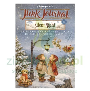 Zestaw papierów do scrapbookingu i dodatków Junk Journal Stamperia Silent Night