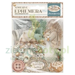 Dodatki papierowe die-cuts Stamperia Ephemera White Christmas samoprzylepne