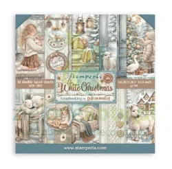 Zestaw papierów do scrapbookingu 20x20 Stamperia White Christmas