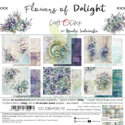 PRZEDSPRZEDAŻ Zestaw papierów do scrapbookingu 15x15 Craft O'Clock Flowers of Delight