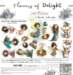 PRZEDSPRZEDAŻ Zestaw dodatków do wycinania Craft O'Clock Flowers of Delight - Fairy World