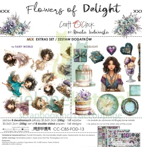 PRZEDSPRZEDAŻ Zestaw dodatków do wycinania Craft O'Clock Flowers of Delight - Mix