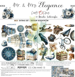 PRZEDSPRZEDAŻ Zestaw dodatków do wycinania Craft O'Clock Mr. & Mrs. Elegance - Mix