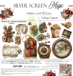 PRZEDSPRZEDAŻ Zestaw dodatków do wycinania Craft O'Clock Silver Screen Magic - Cinema