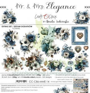 Zestaw dodatków do wycinania Craft O'Clock Mr.& Mrs. Elegance - Flowers