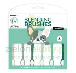  Narzędzie pędzle do tuszowania Studio Light Blending Brushes 2 cm 6 szt. turkusowe