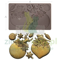 PRZEDSPRZEDAŻ Forma foremka silikonowa Prima Evergreen Antler Emblem bombki ozdobne