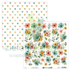 Papier do scrapbookingu 30x30 cm Mintay Teen Spirit elementy do wycinania kwiaty