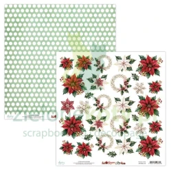 Papier do scrapbookingu 30x30 cm Mintay Season of Joy elementy do wycinania kwiaty