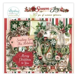 Zestaw dodatków Die Cuts Mintay Season of Joy papierowe tagi, ramki 40 szt.