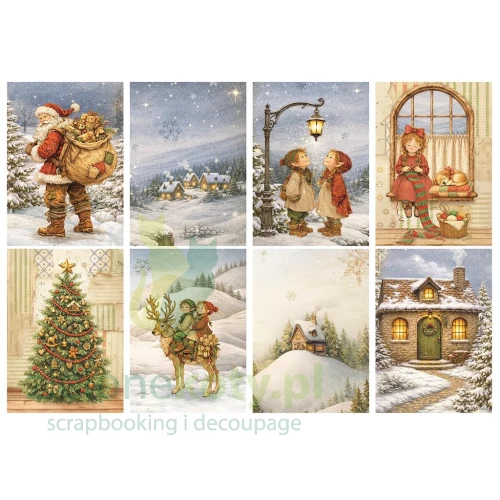 Silent Night A6 Mini Rice Paper Selection (8pcs) (DFSA6X09).webp