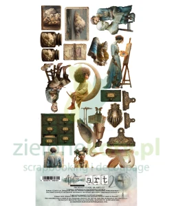 Zestaw papierów 15x30 Alchemy Of Art ART 2 dodatki do wycinania motywy artystyczne