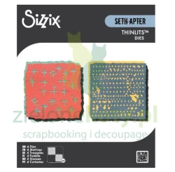 Wykrojnik Sizzix Seth Apter Paper Cutz kwadraty mixed media