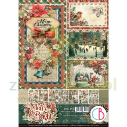 Zestaw papierów do scrapbookingu A4 Ciao Bella Merry & Bright Creative Pad