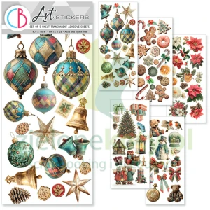 Naklejki Ciao Bella Art Stickers Merry & Bright 5 arkuszy