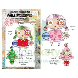 Stempel akrylowy AALL & Create Winter Mint dziewczynka