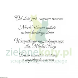 Stempel Agateria zestaw napisów dla nowożeńców "Od dziś już..."