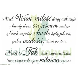 Stempel Agateria napis "Niech Wam miłość..."