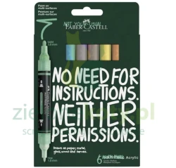 Marker akrylowy Faber-Castell Multimark Acrylic Cardboard Case Pastel zestaw 6 szt. pastelowe