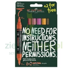Marker akrylowy Faber-Castell Multimark Acrylic Cardboard Case Flame zestaw 8 szt.  