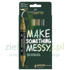 Marker akrylowy Faber-Castell Multimark Acrylic Cardboard Case Metallic zestaw 4 szt.
